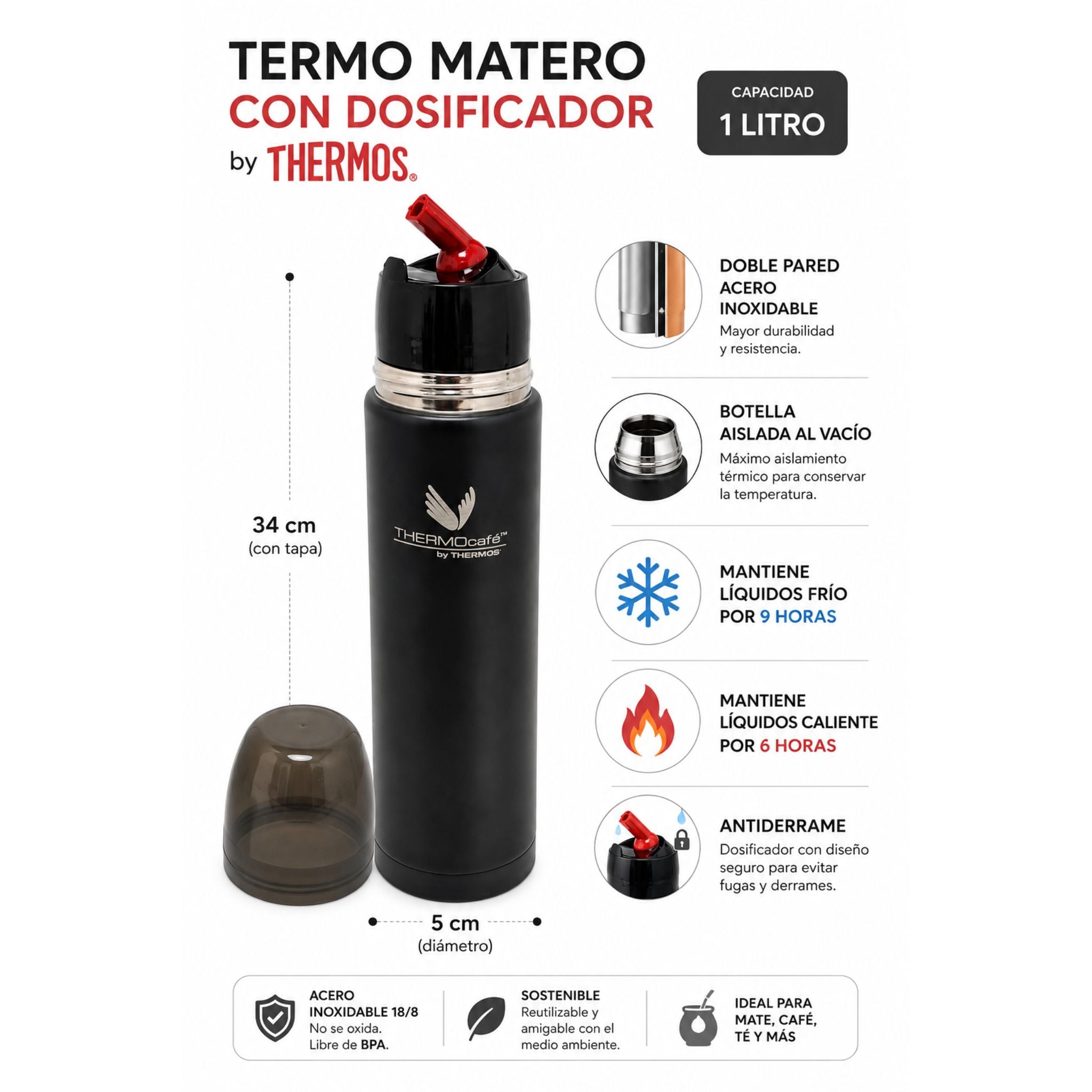 Pack Matero Thermos 1L + Bolso Matero