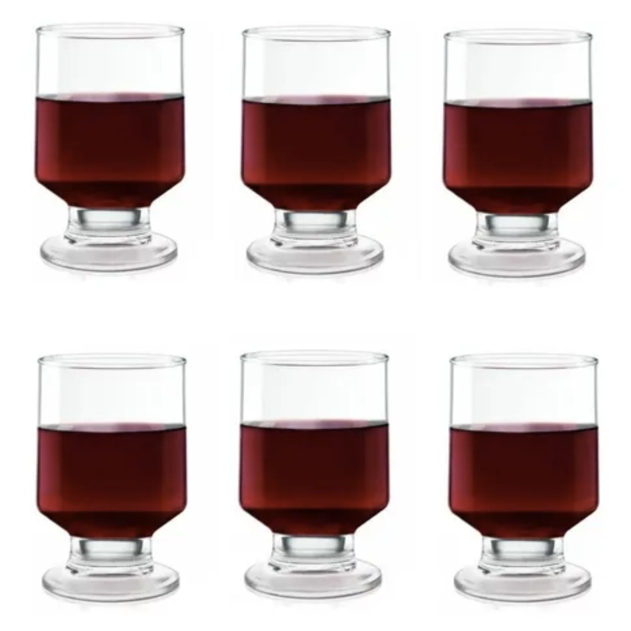 copas de vino tinto chicas set de 6