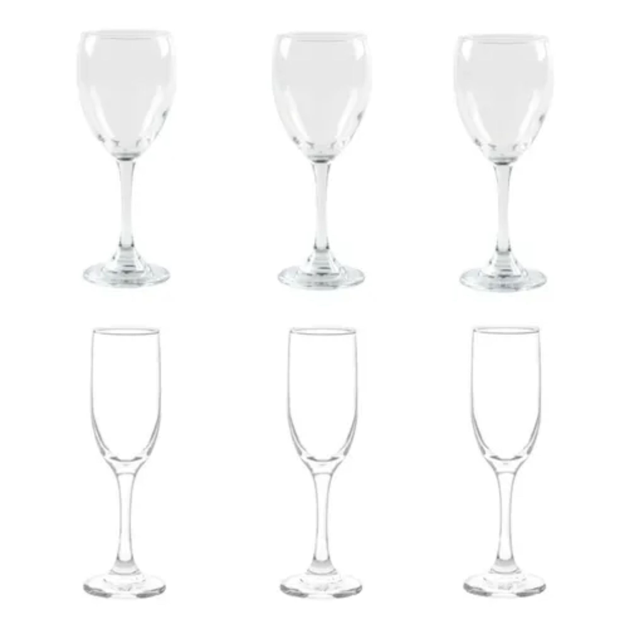 copas de vino y champan pack de 12