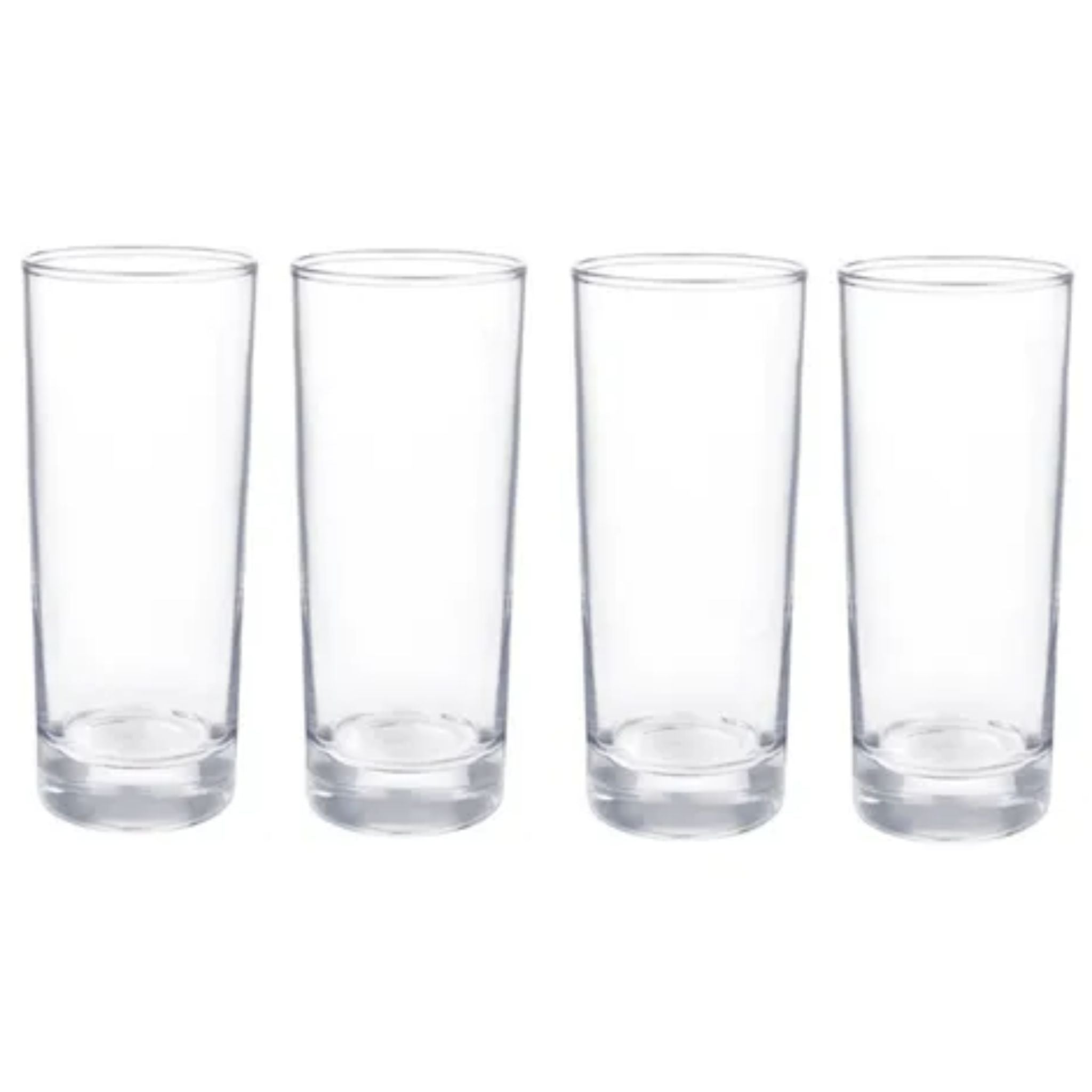 vasos altos de vidrio set de 6