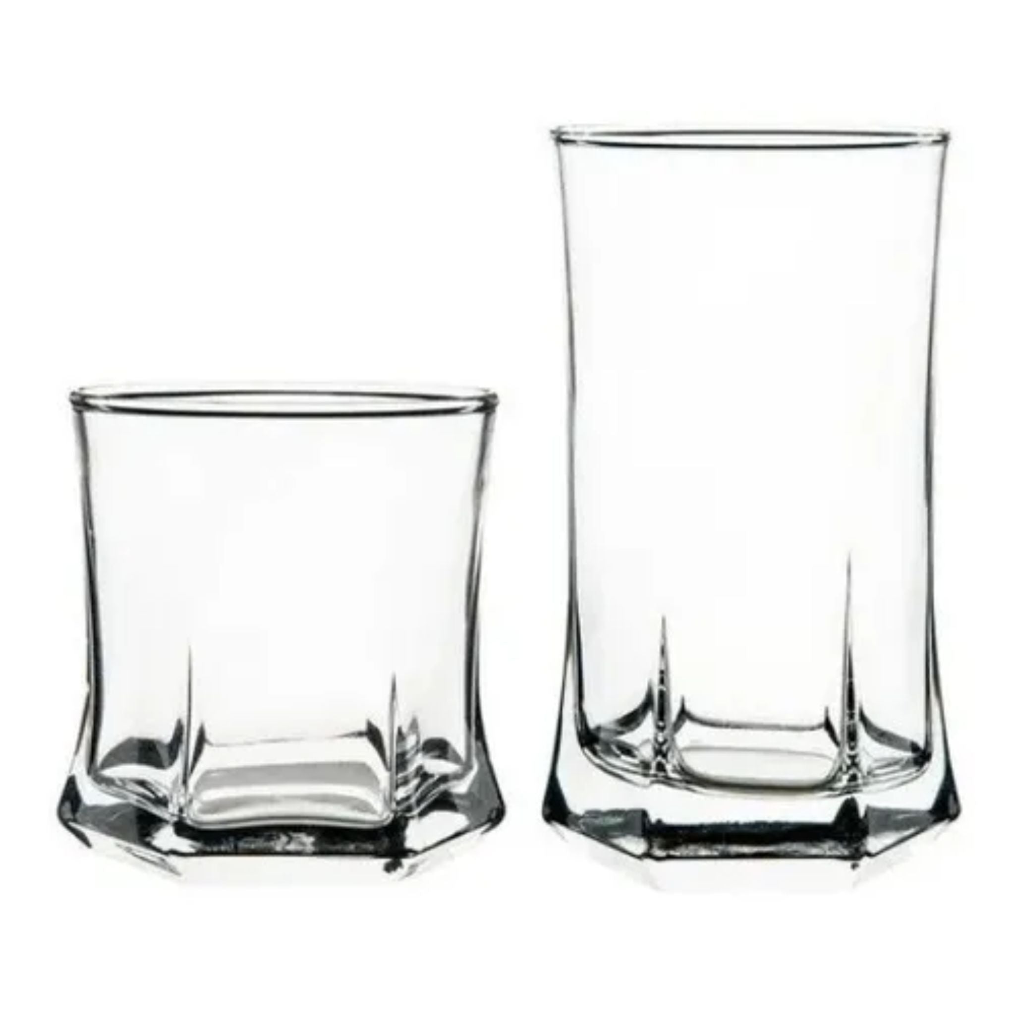 vasos altos y cortos juego de 12