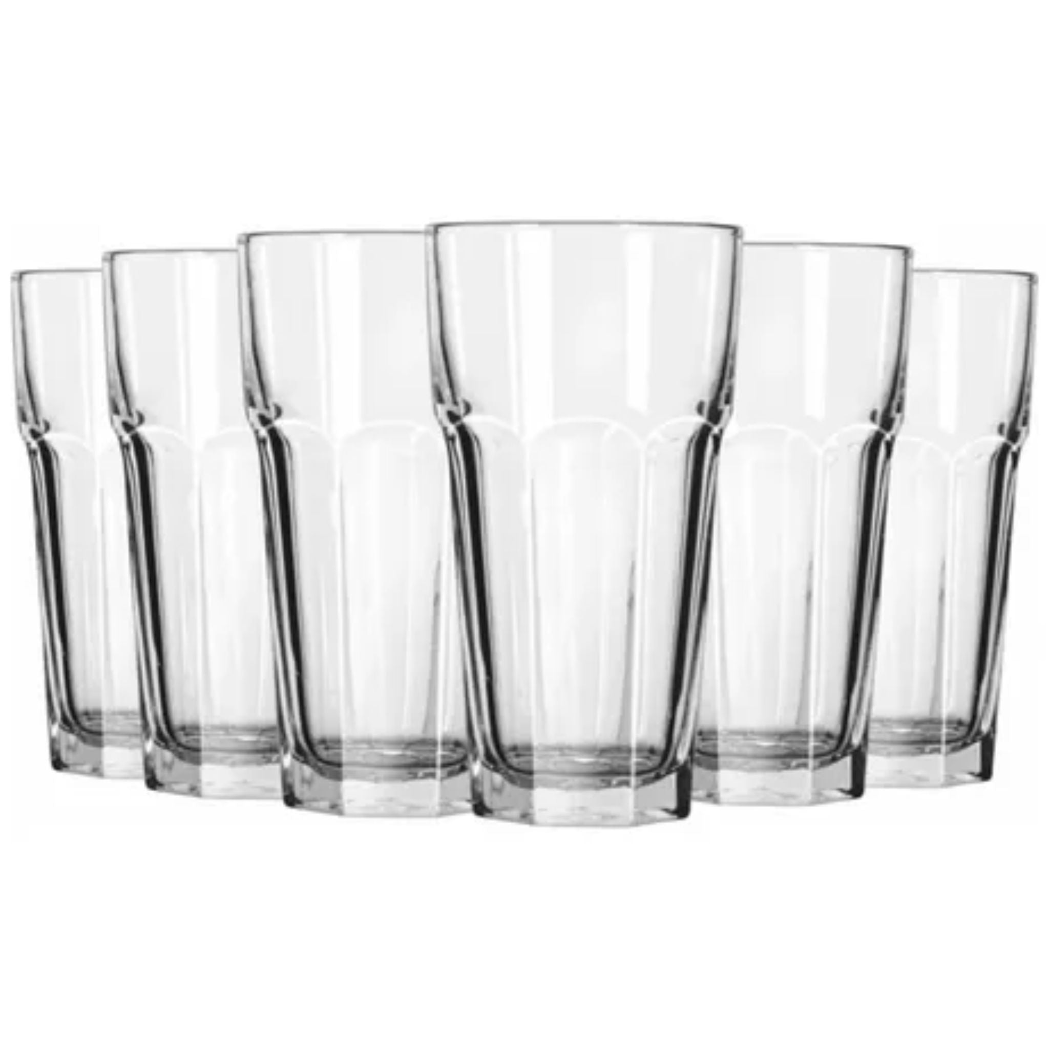 vasos de vidrio largos set de 6