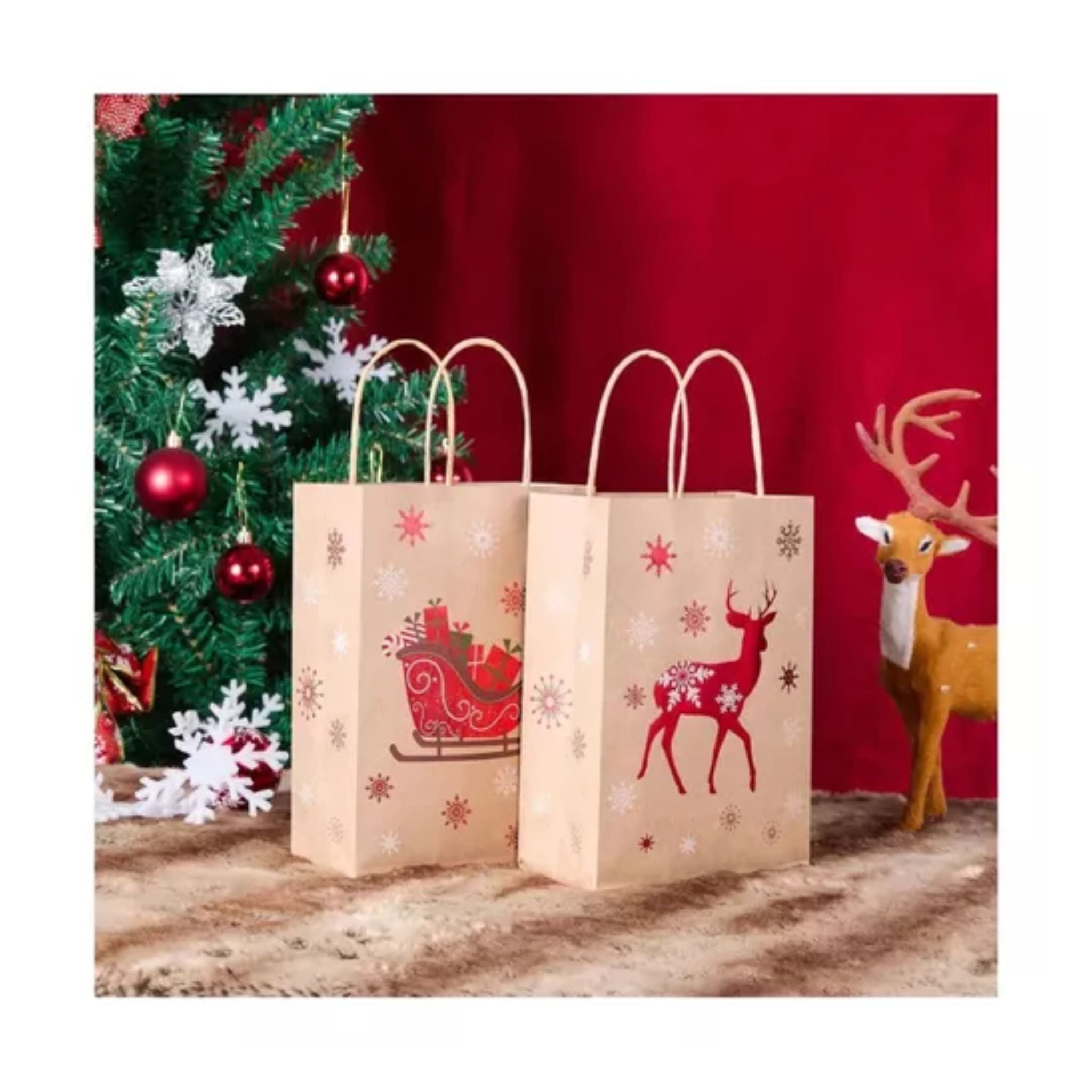 Bolsas de Regalo Kraft Pequeña X12