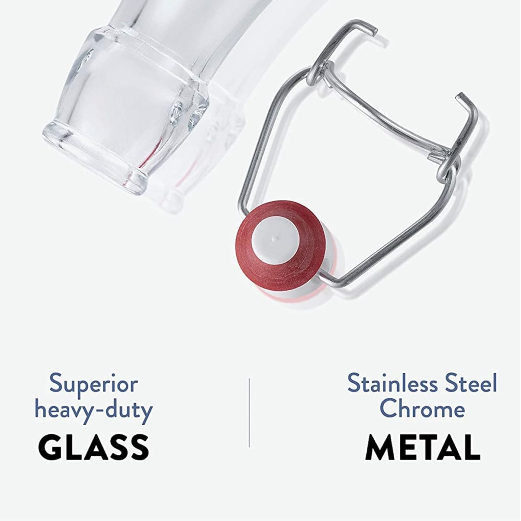 Botella De Vidrio Con Tapa 1L