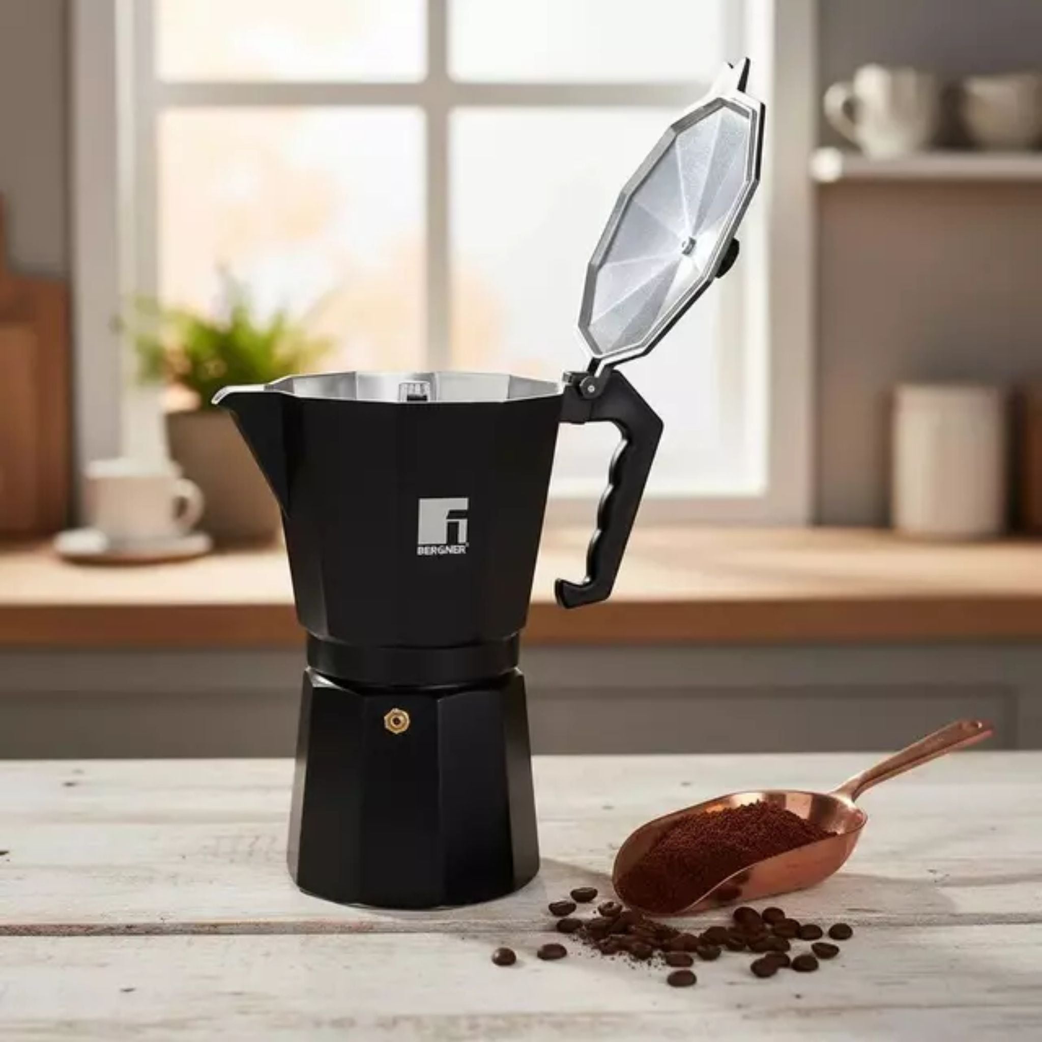 Cafetera Italiana 9 Tazas Bergner