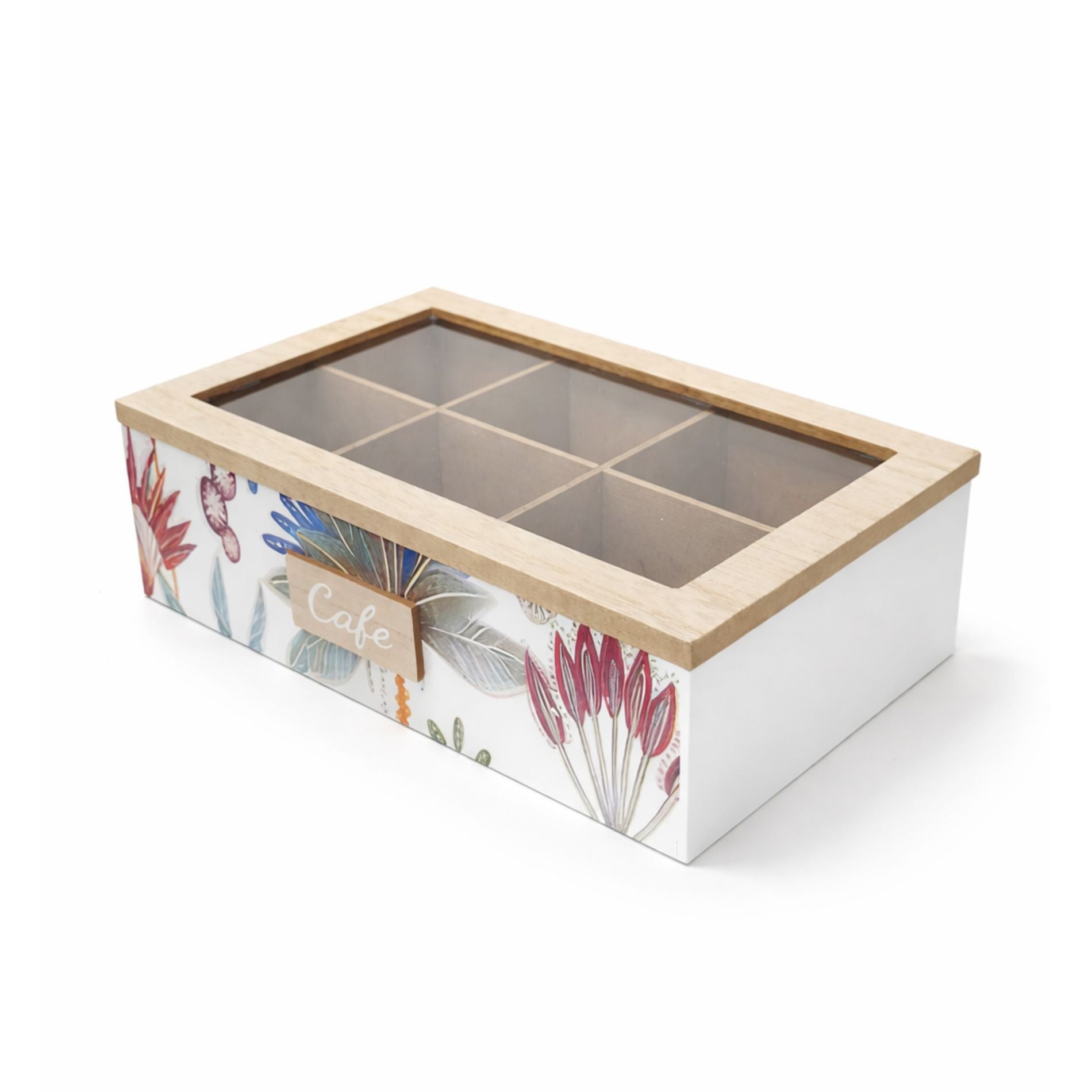Caja Porta Té De Madera