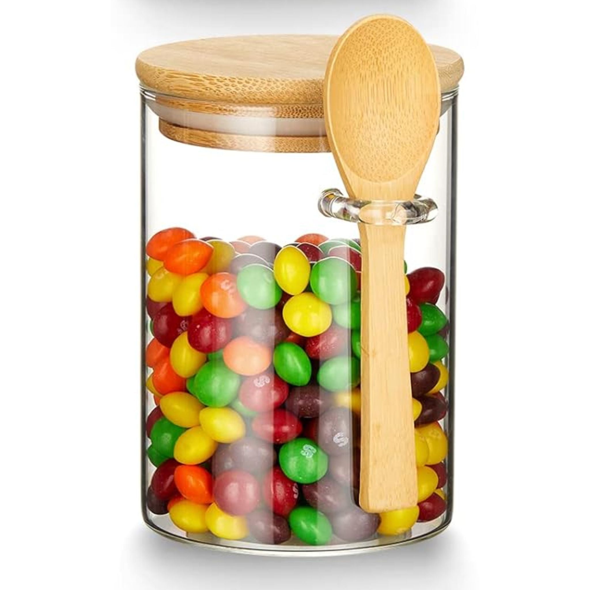 Frasco Vidrio Tapa Bambú 0.8L