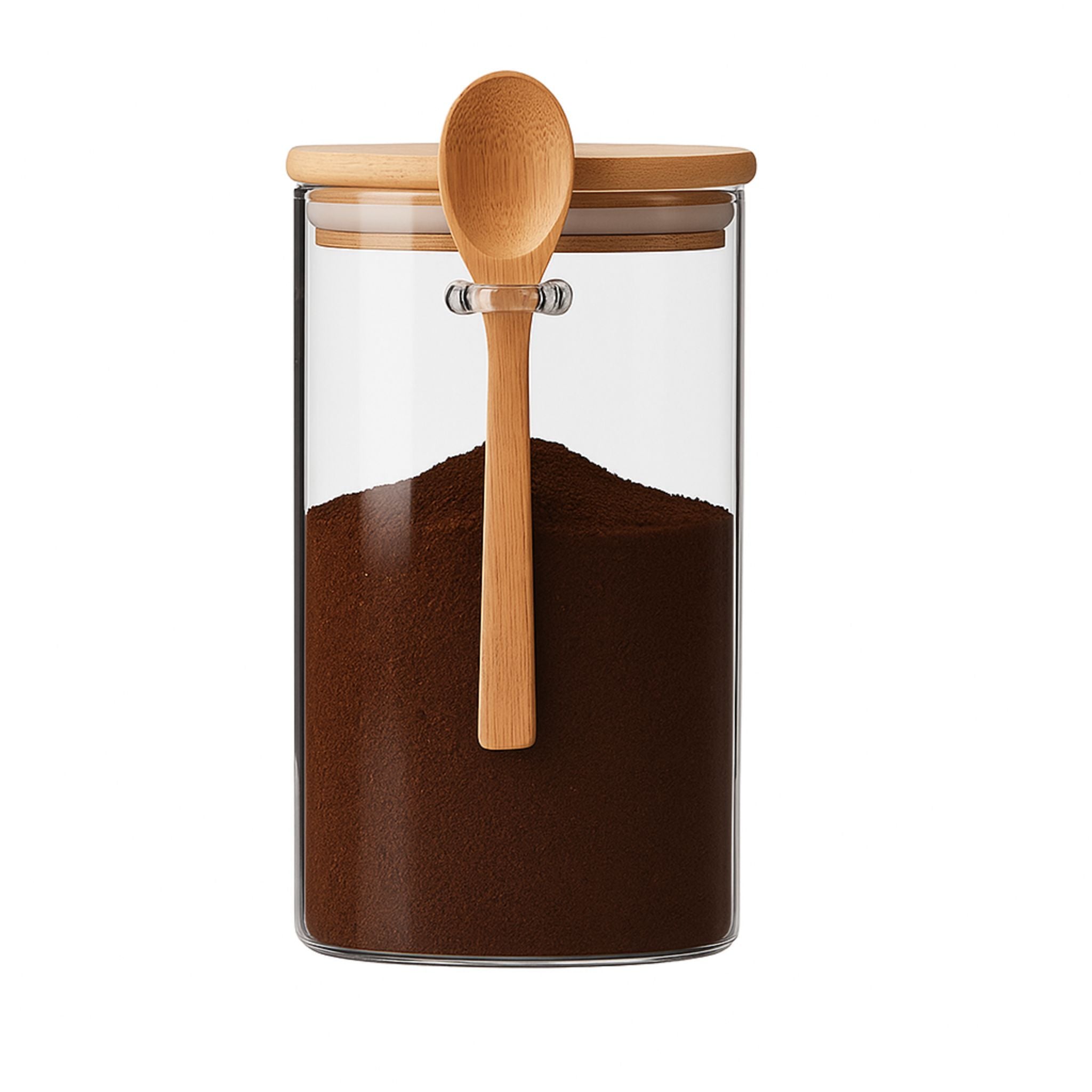 Frasco De Vidrio Tapa y Bambú 750ml