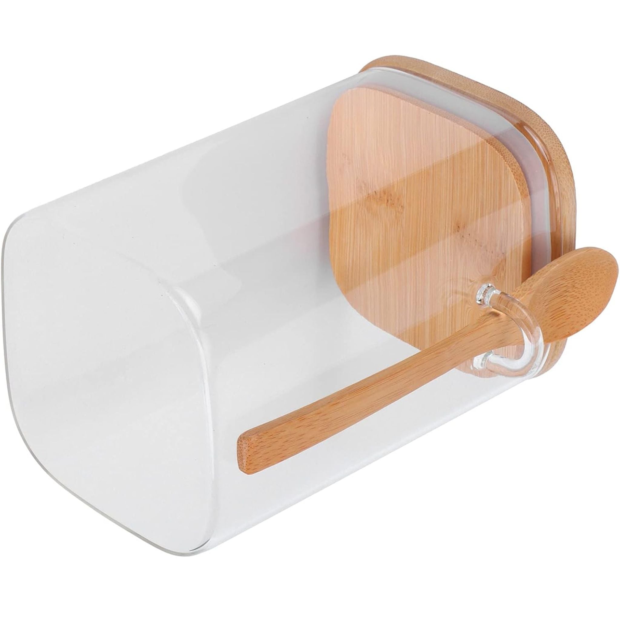 Frasco De Vidrio Tapa y Bambú 750ml