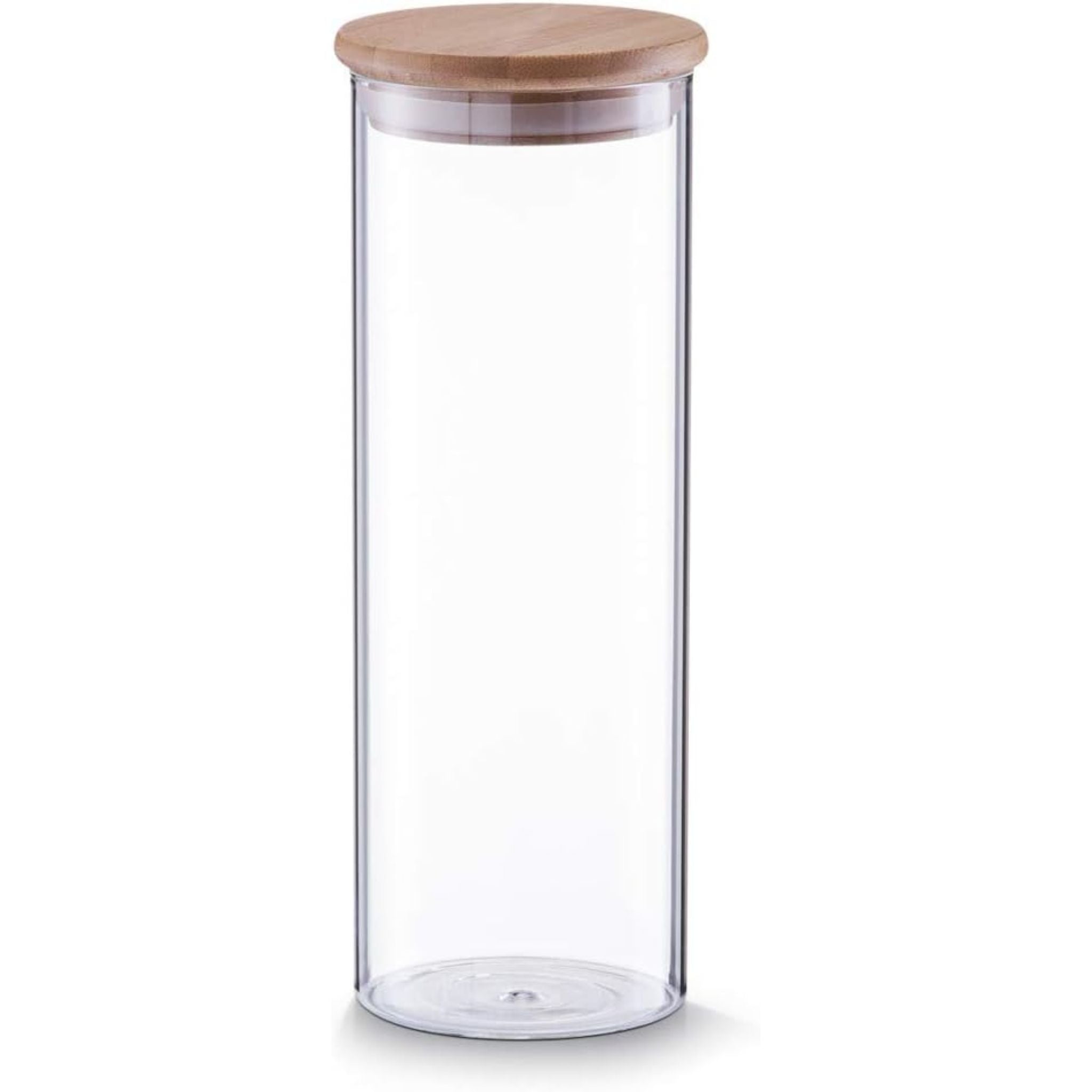 Frasco De Vidrio Tapa Bambu 650ml