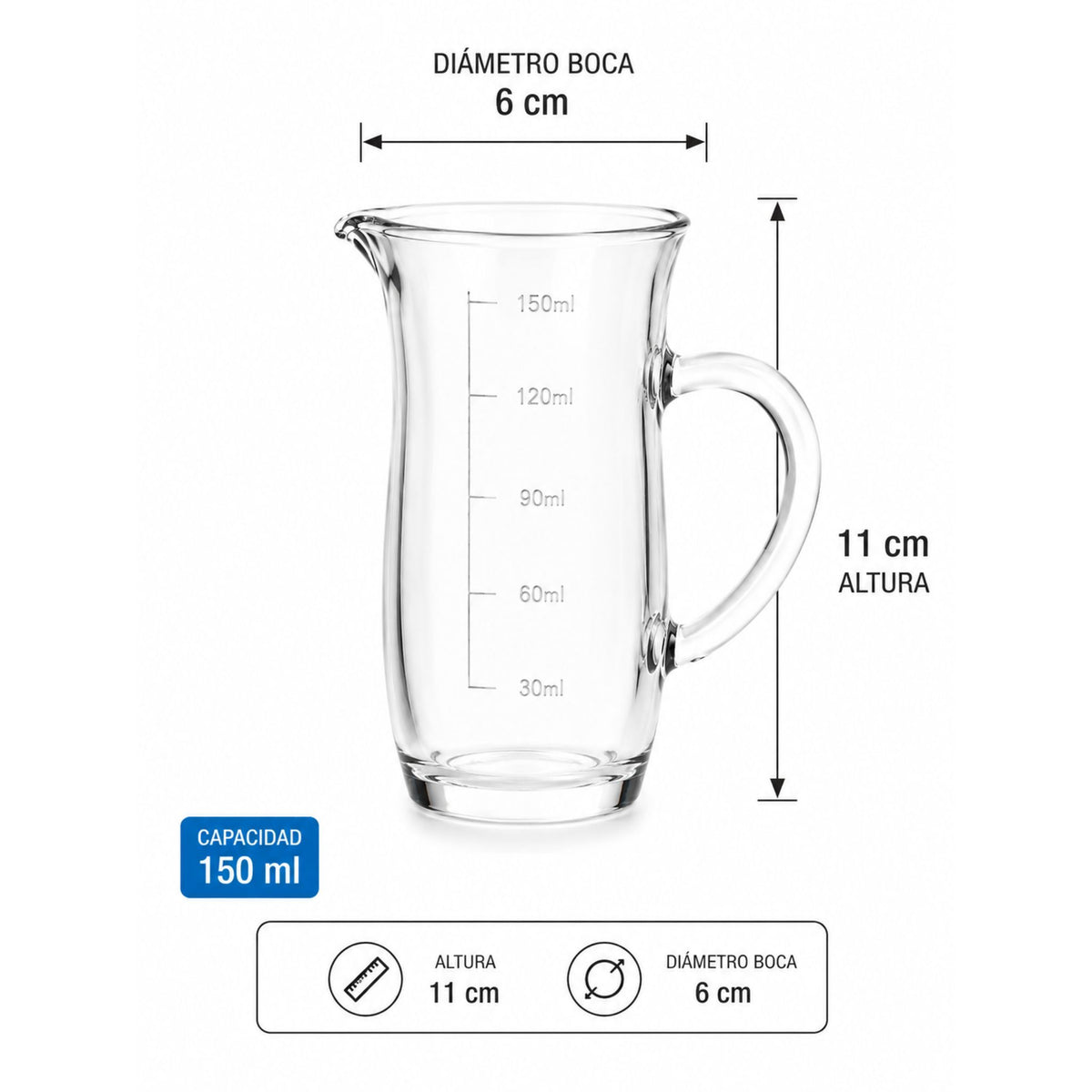 Jarrita Lechera Vidrio 150ml