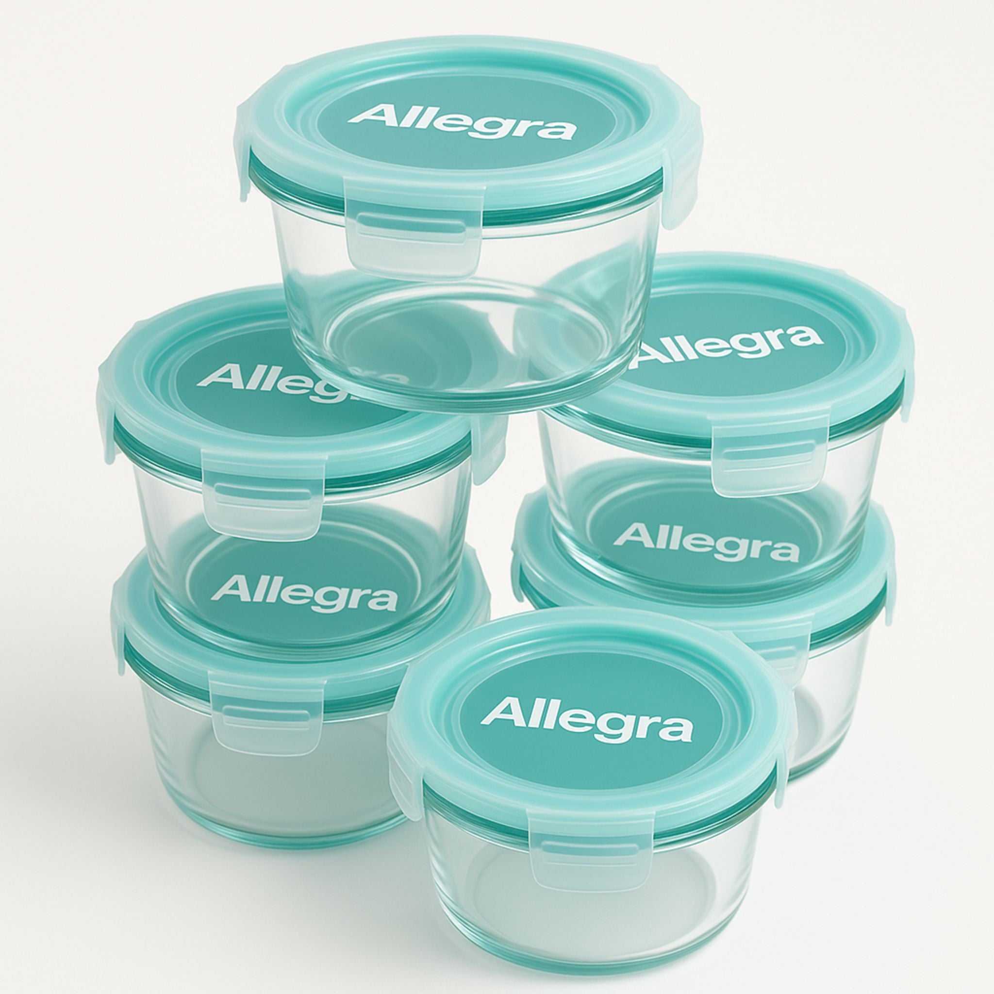 Mini Contenedores De Vidrio X6