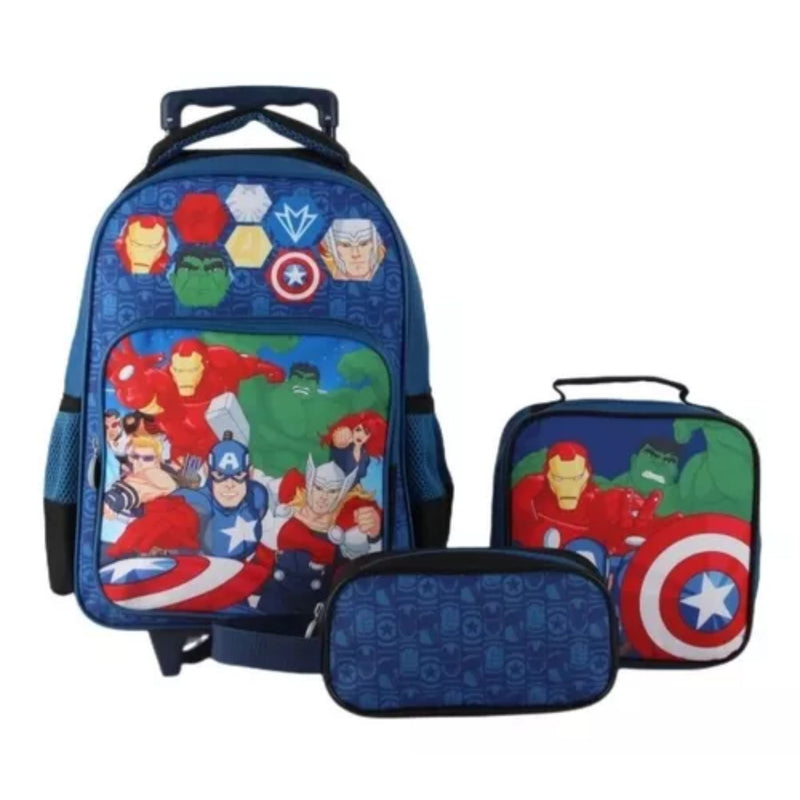 Mochila con Ruedas Avengers Tripack