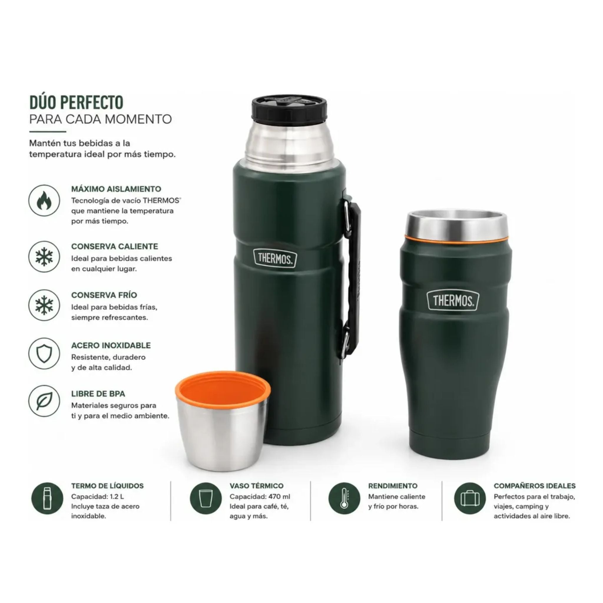 Pack Thermos Vaso + Termo 1.2L