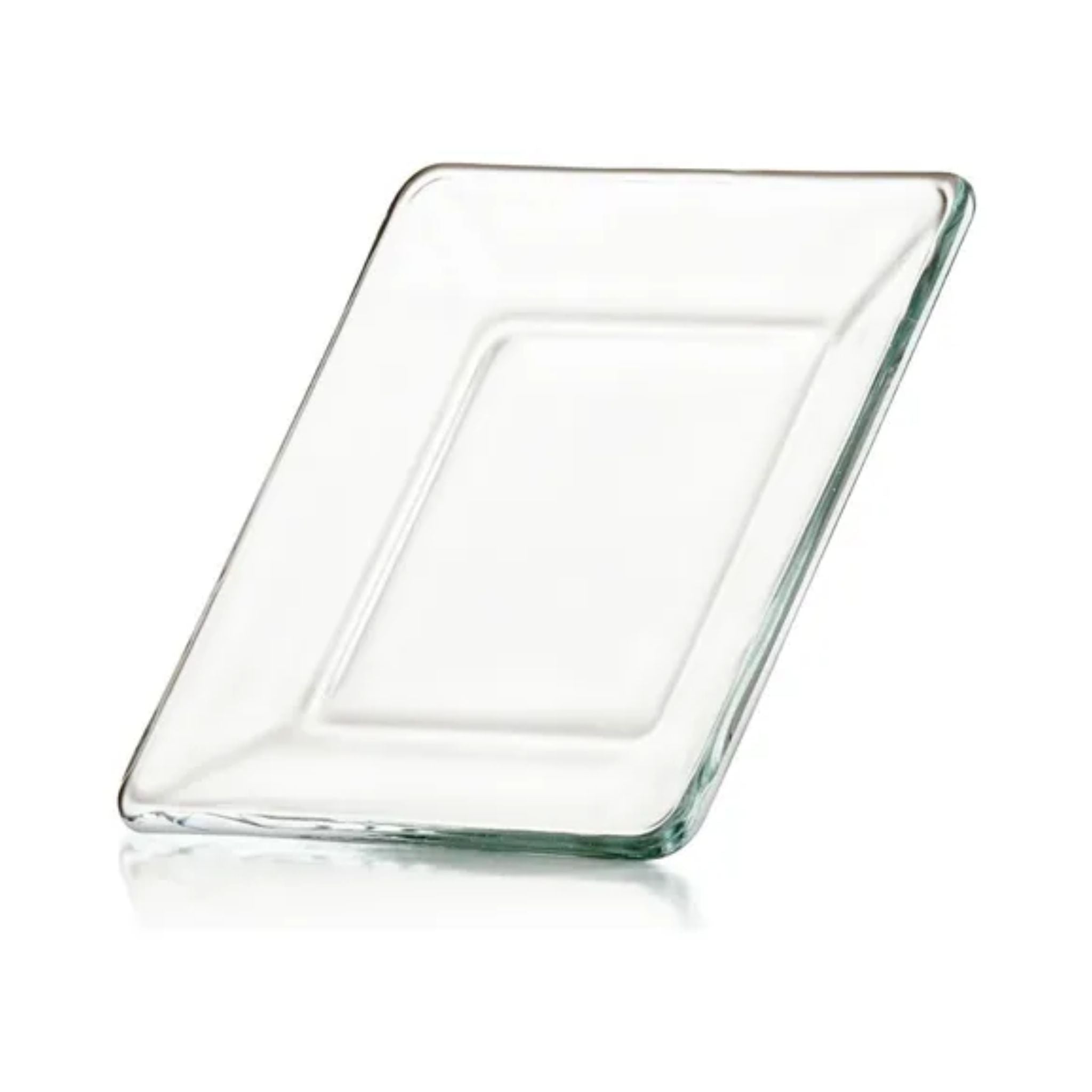 Platos De Postre Vidrio Cuadrado X12