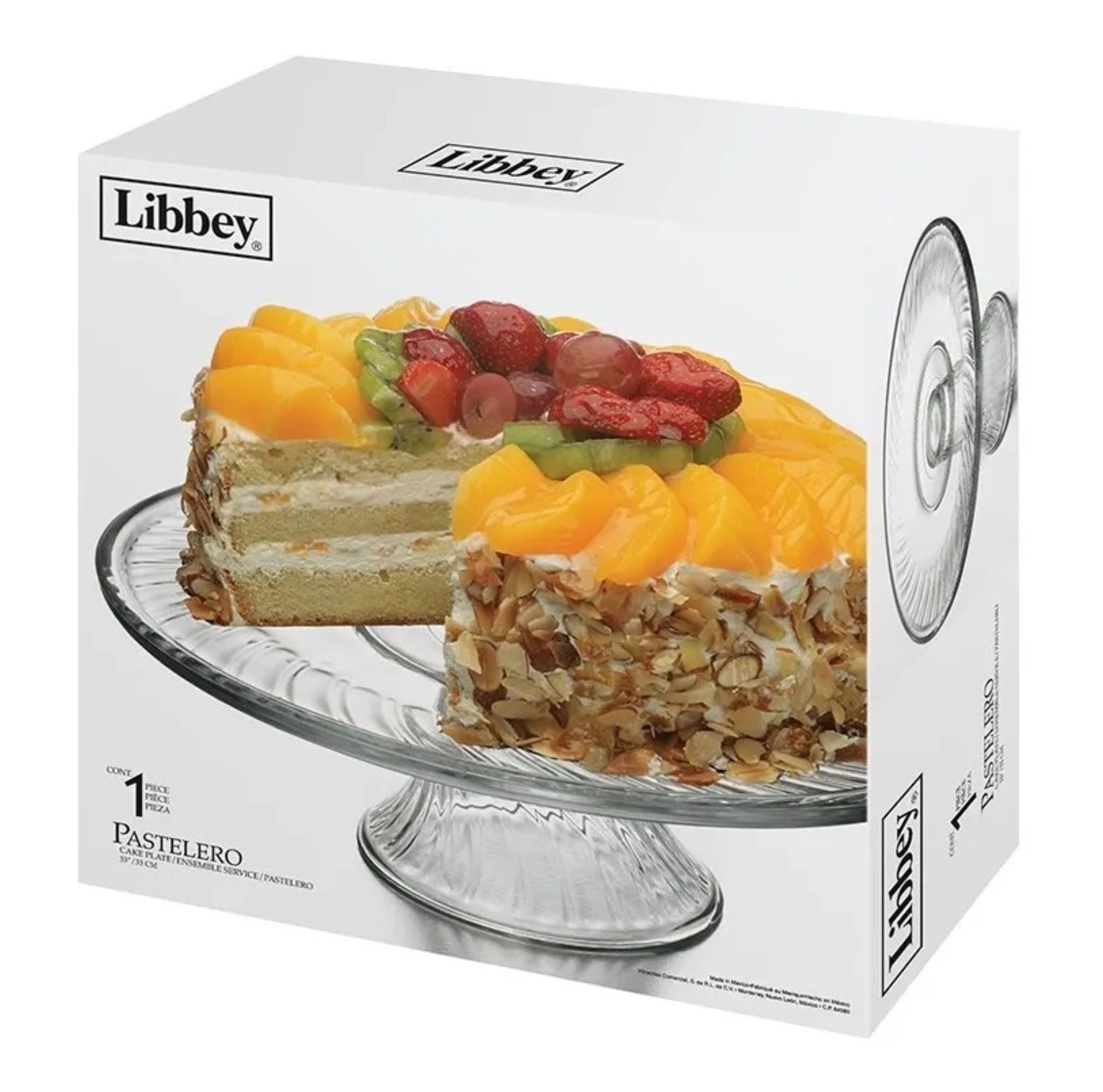 Plato Para Torta Con Pie Vidrio - Libbey