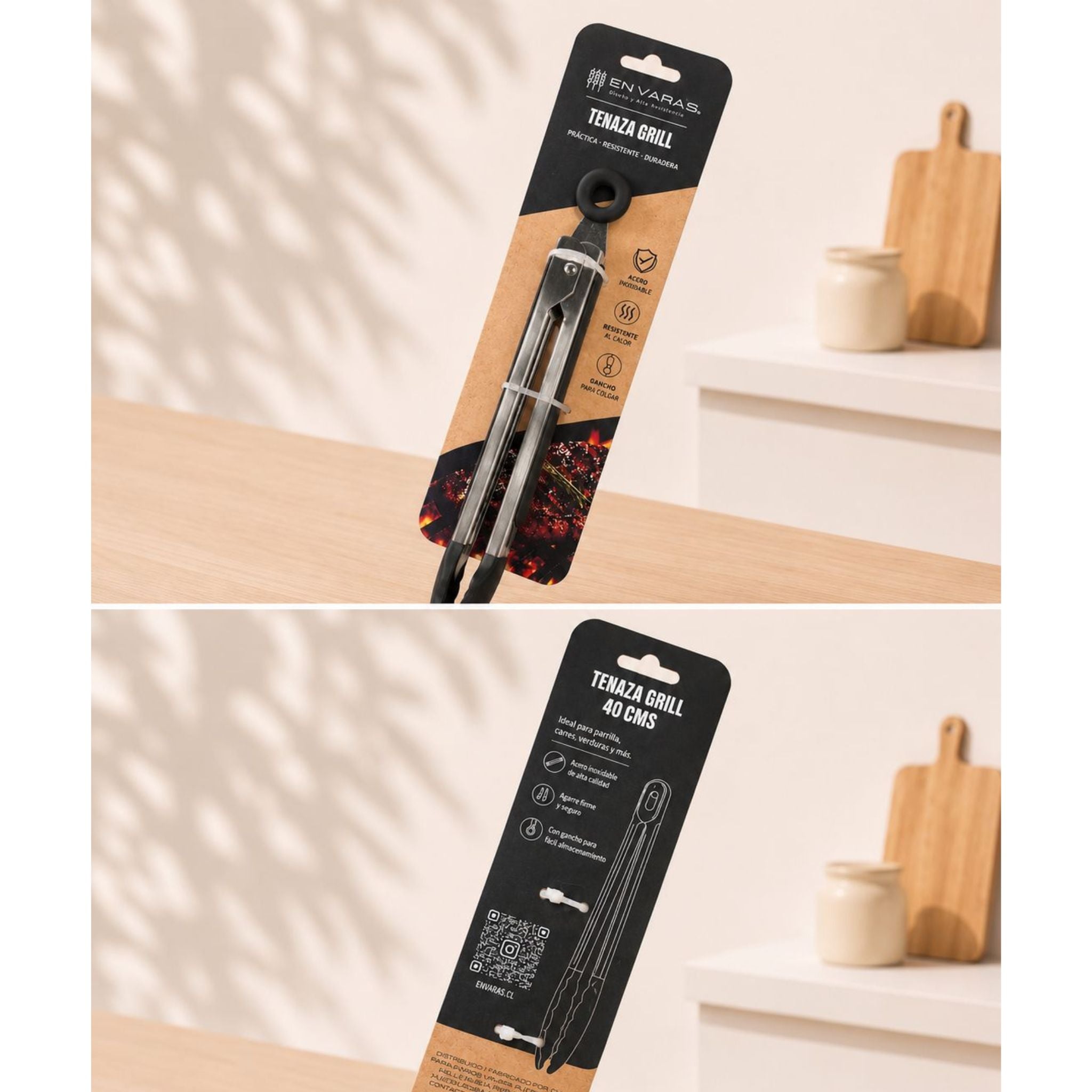 Pinza Parrillera 40cm Profesional