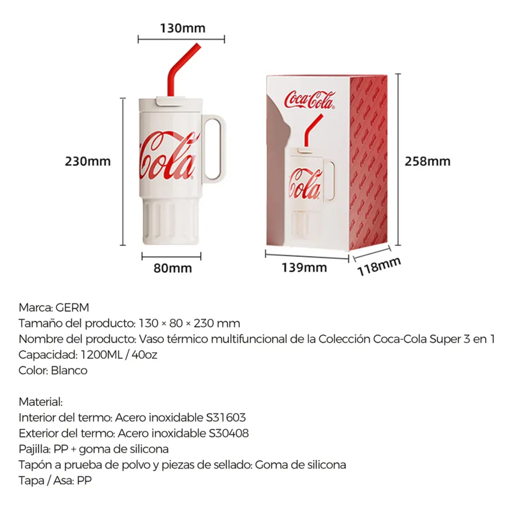 Vaso Termico Coca Cola Tumbler 1.2L
