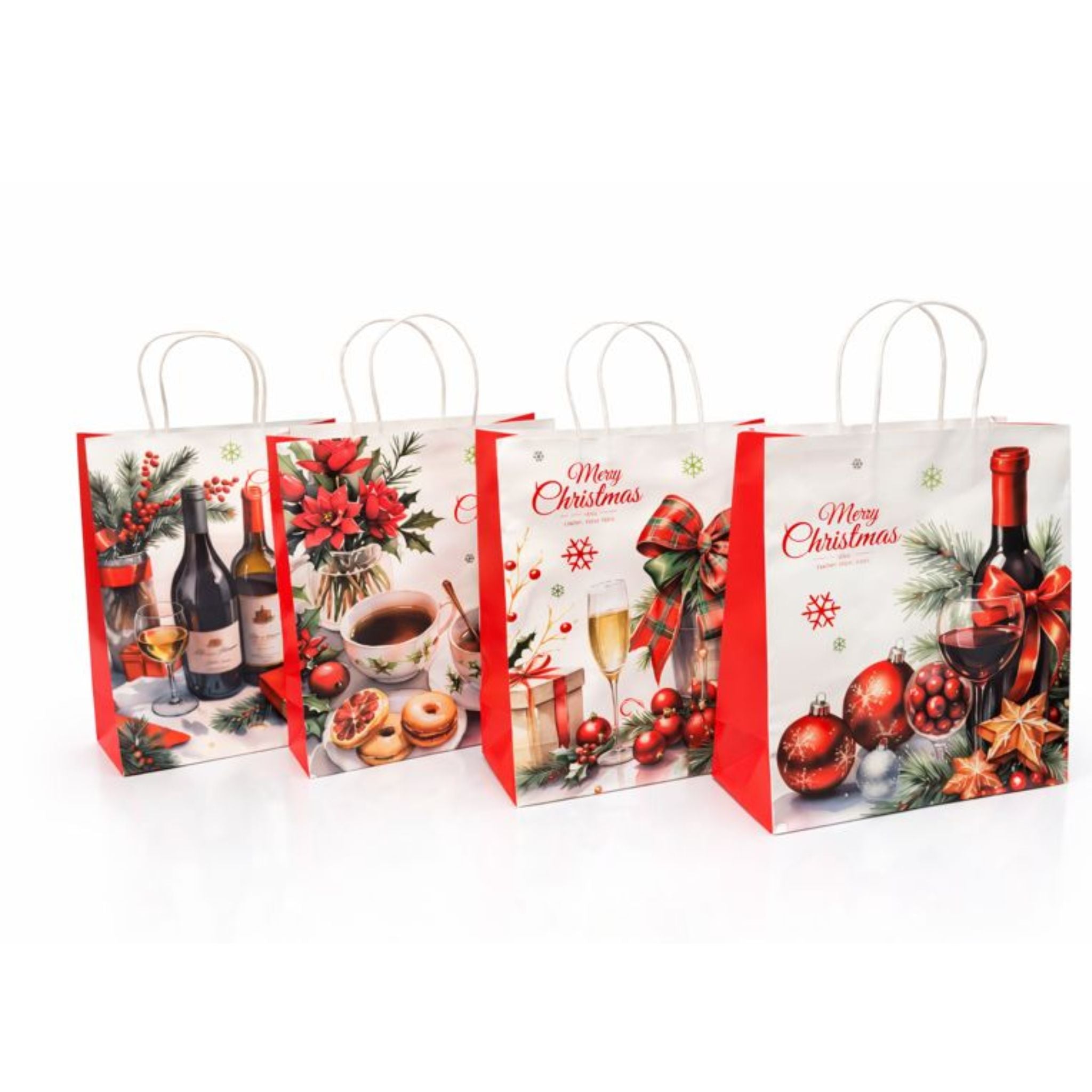 Bolsas Regalo Kraft Navidad (G) X12