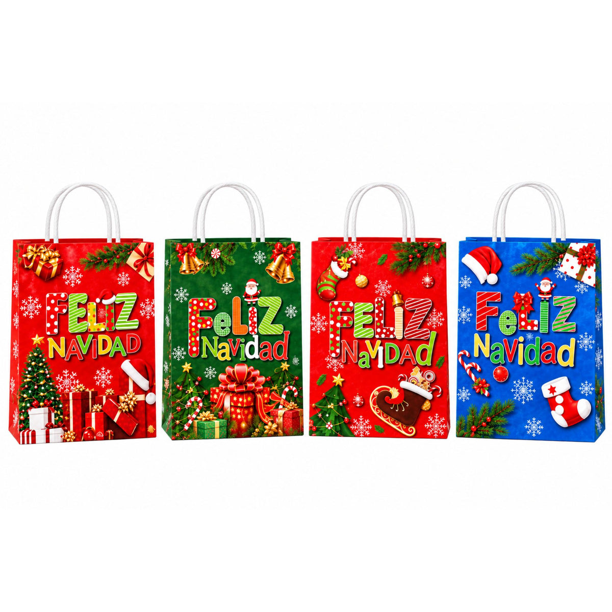 Bolsas Regalo Kraft Navidad (G) X12