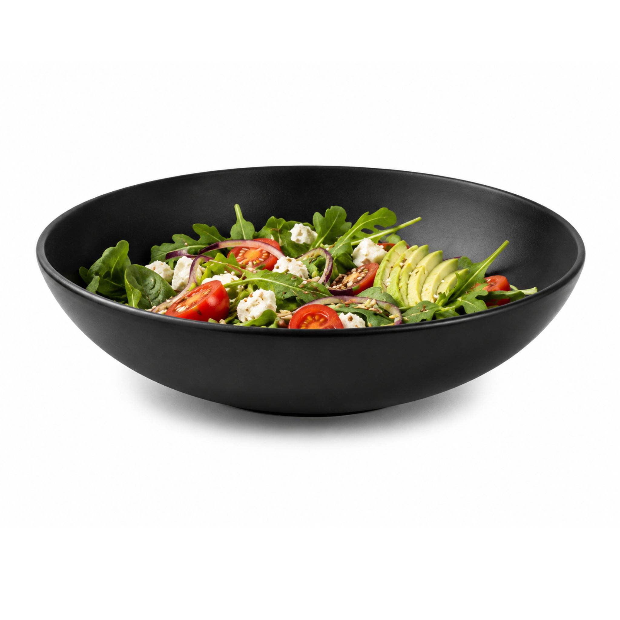 Plato Hondo Porcelana Negra 1L