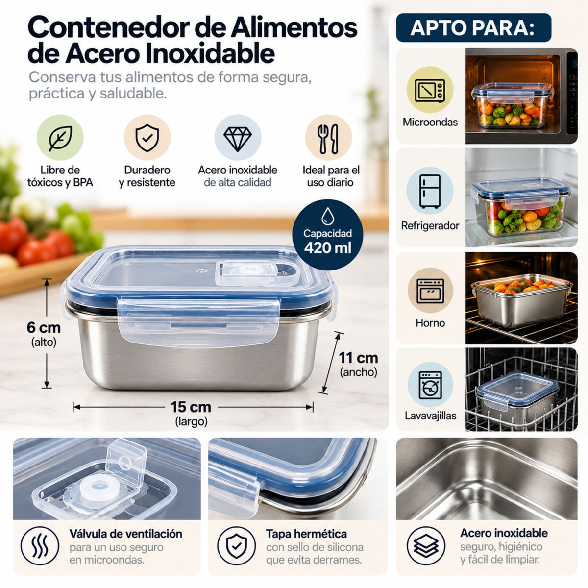Taper Inox Kitchenware 420ml