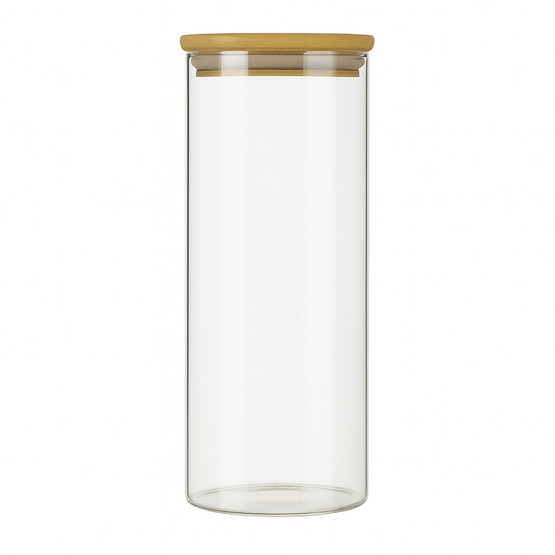 Frasco De Vidrio Tapa Bambú 1L