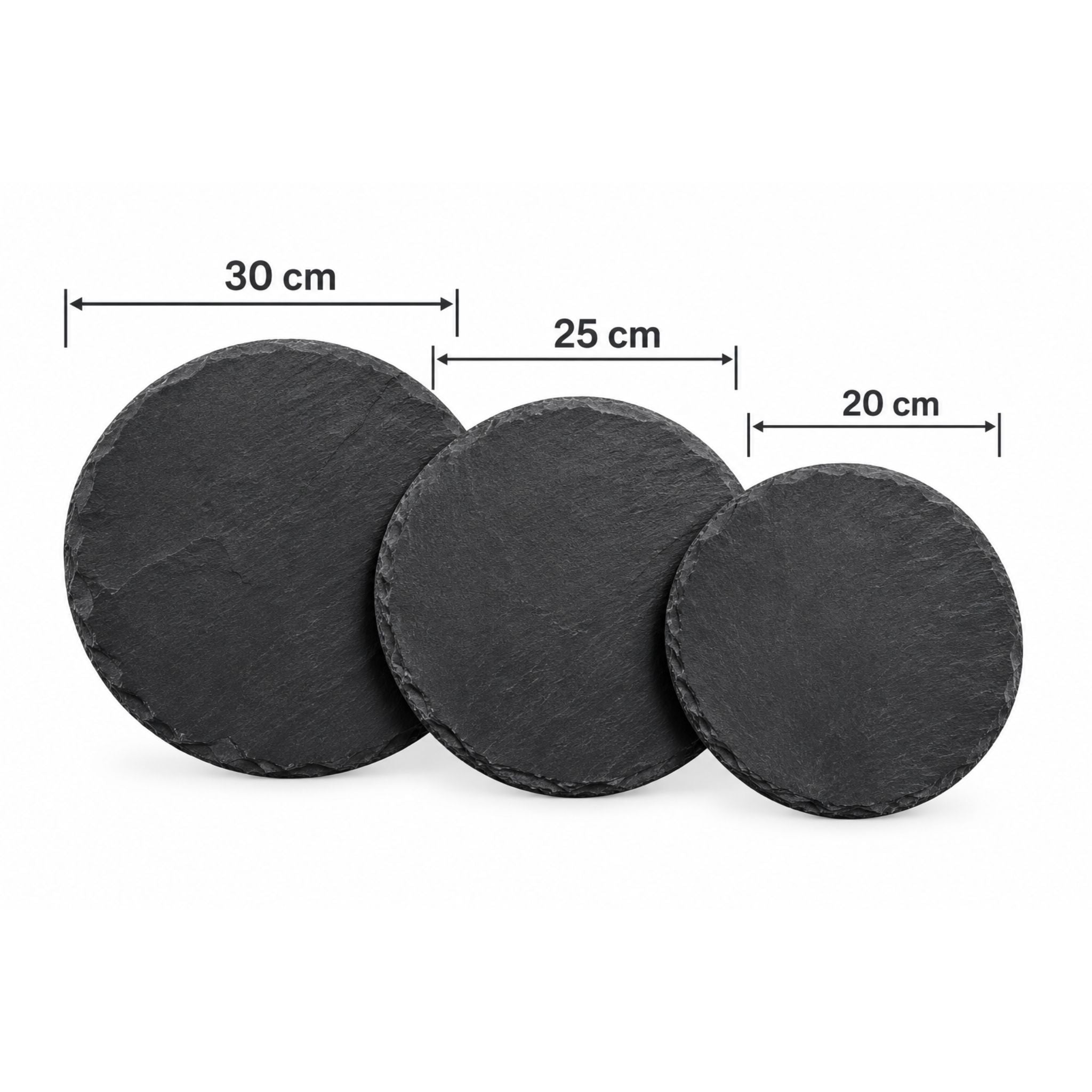 Pack 3 Platos de Piedra Circular