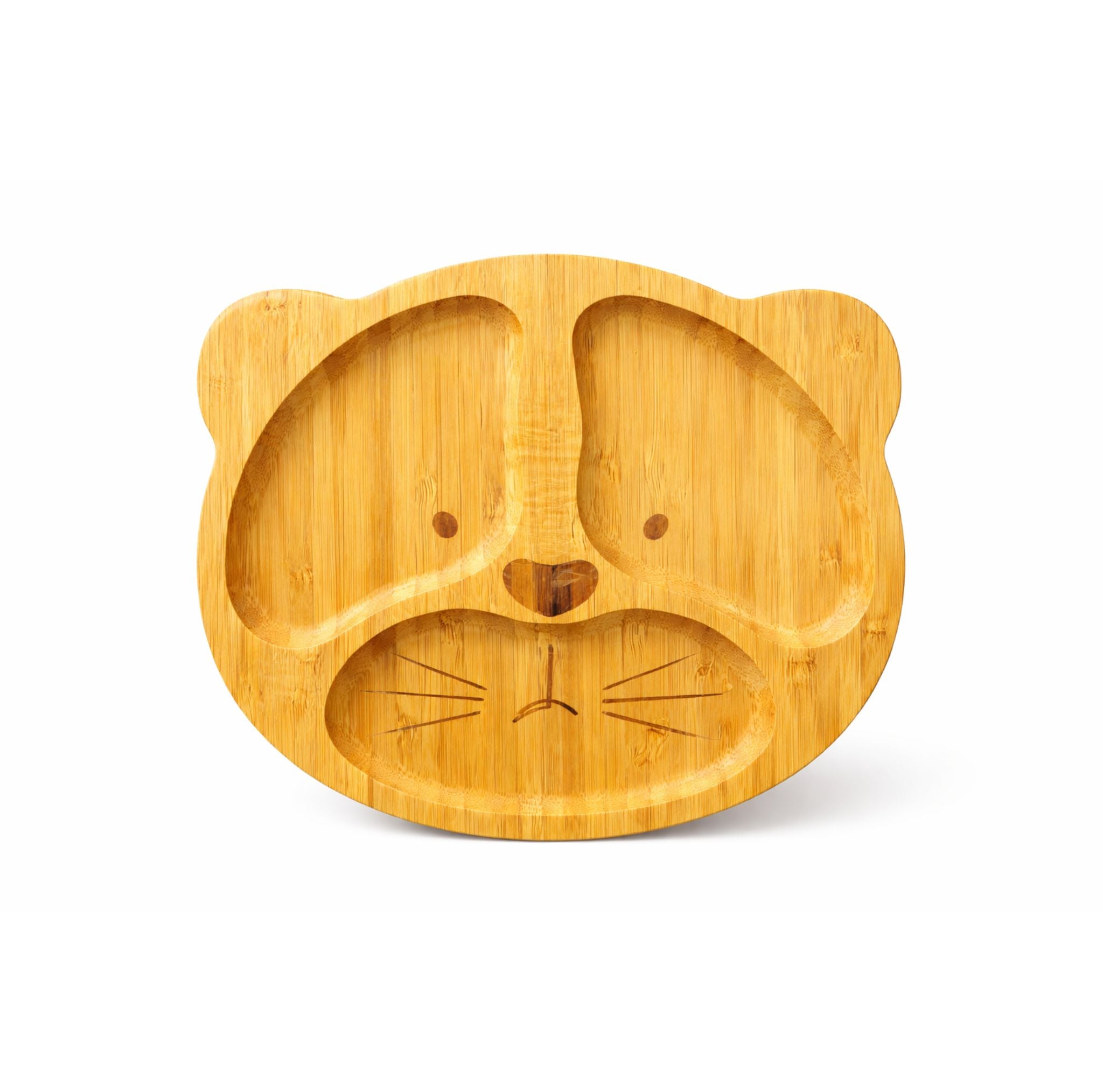 Plato Infantil De Madera Bambú