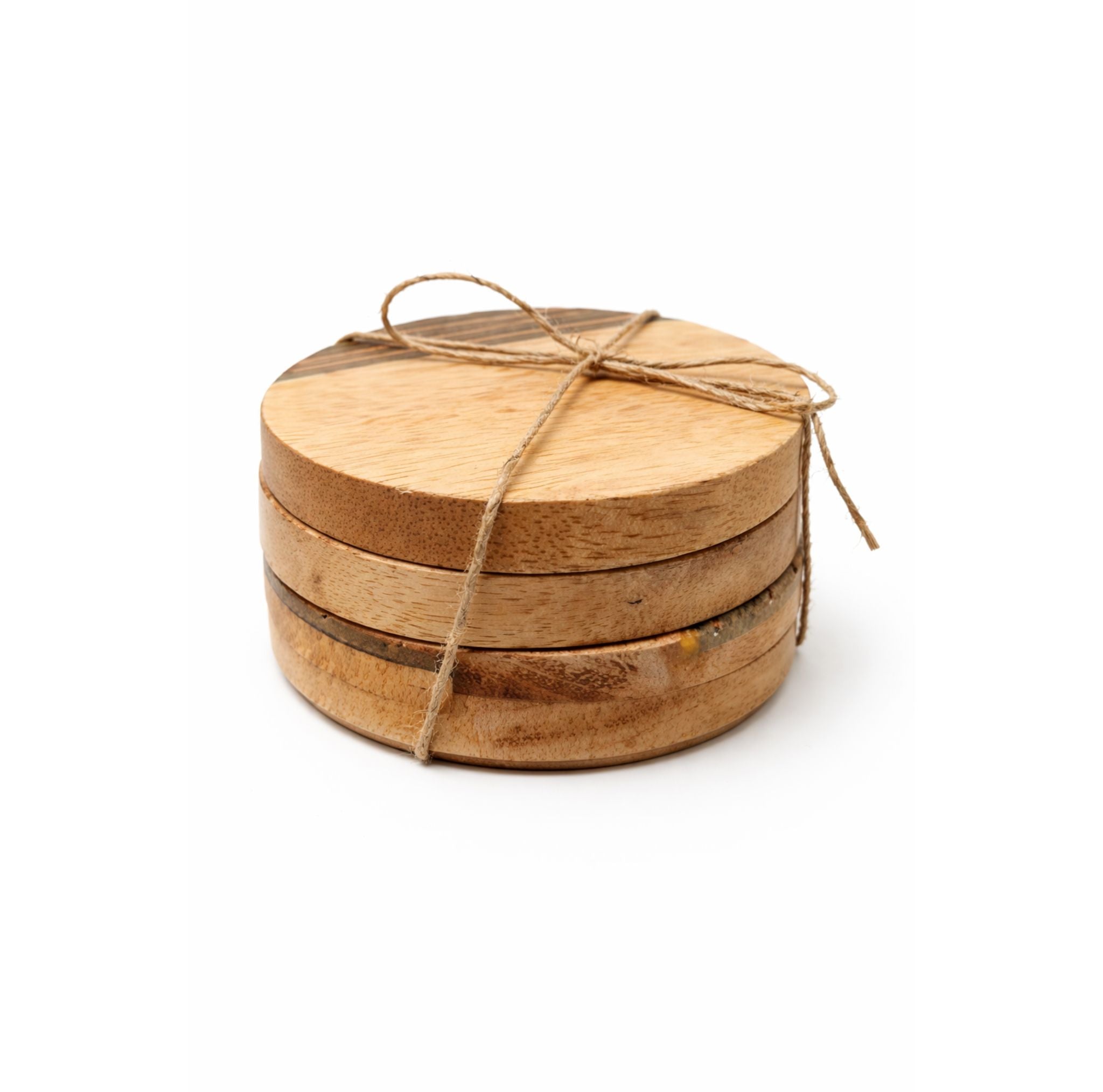 Posa Vasos Redondos Madera X4