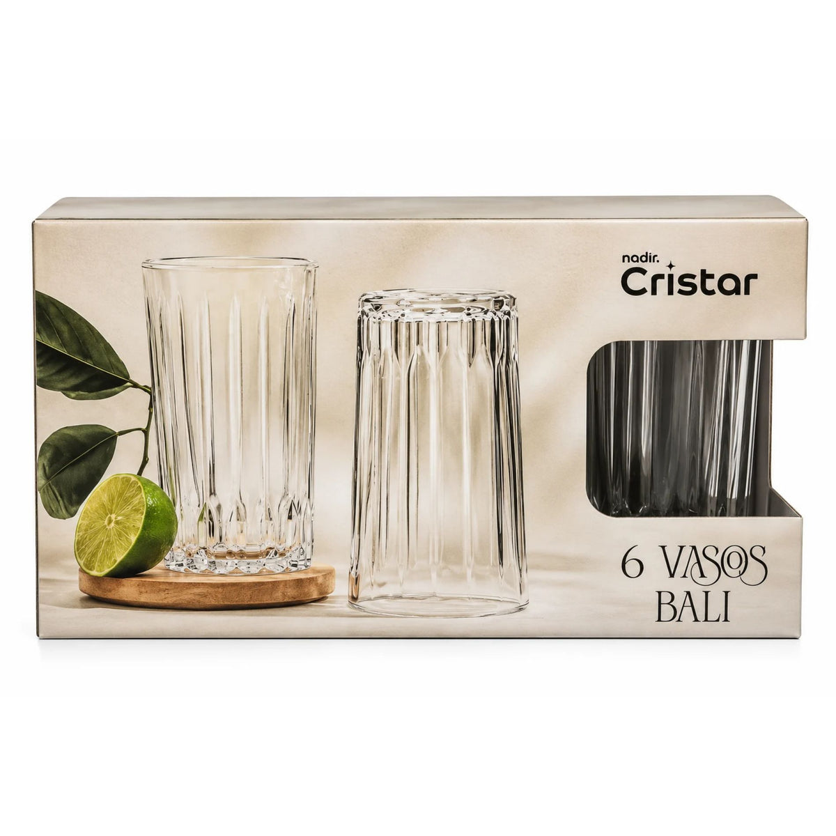Set 6 Vasos Altos Cristar Bali 414ml