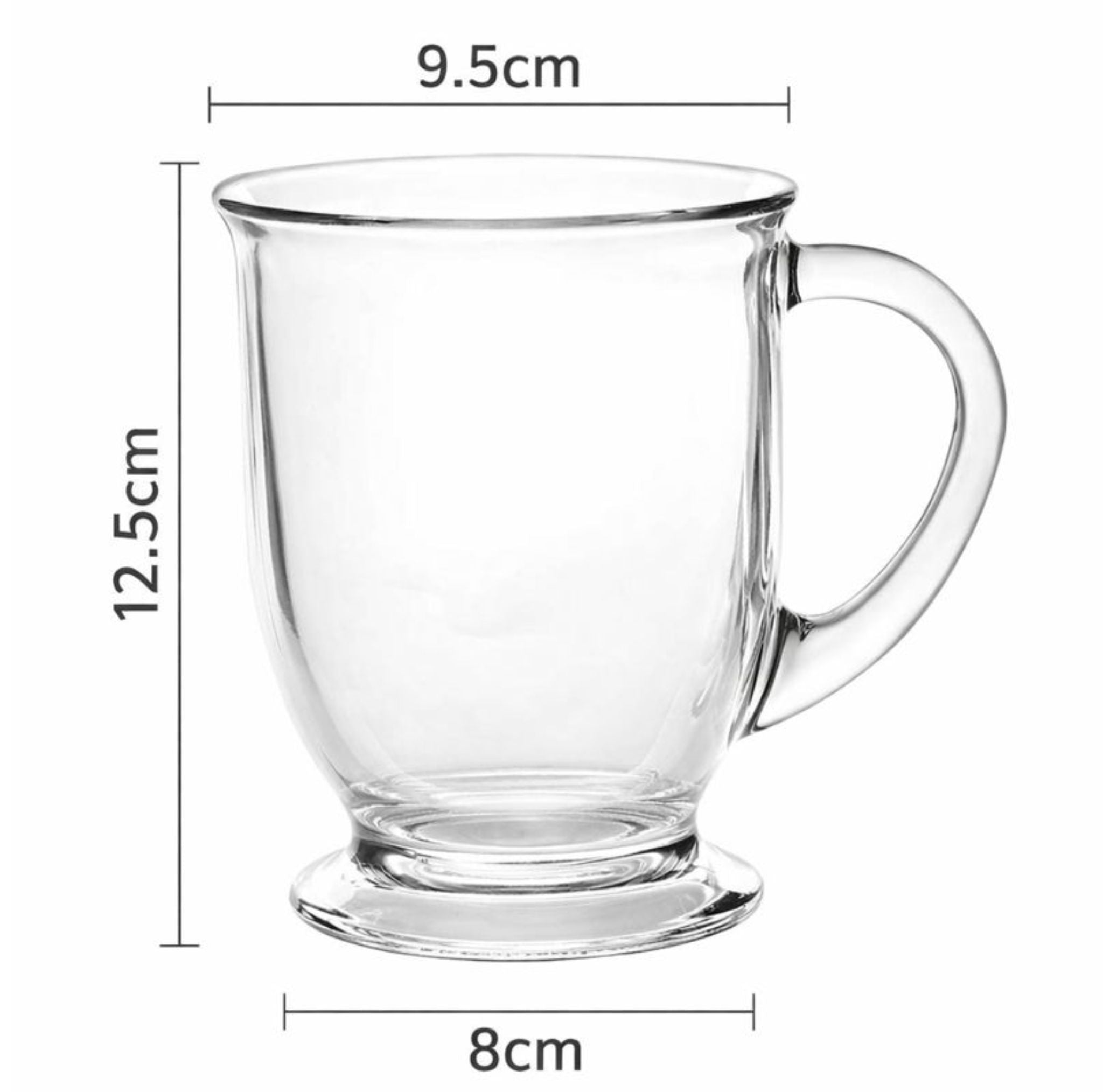 Tazas De Vidrio Grande 490cc X6